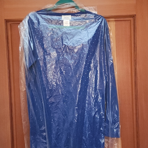 Neiman Marcus Blue Long Sleeve Embellished Tunic - Picture 13 of 13